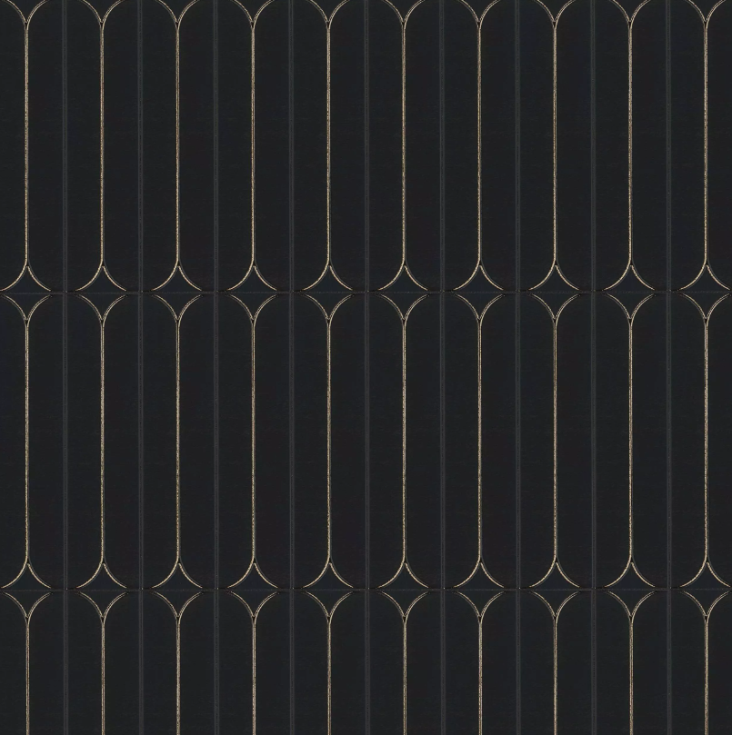 Midcentury Gold Ceramic Tile