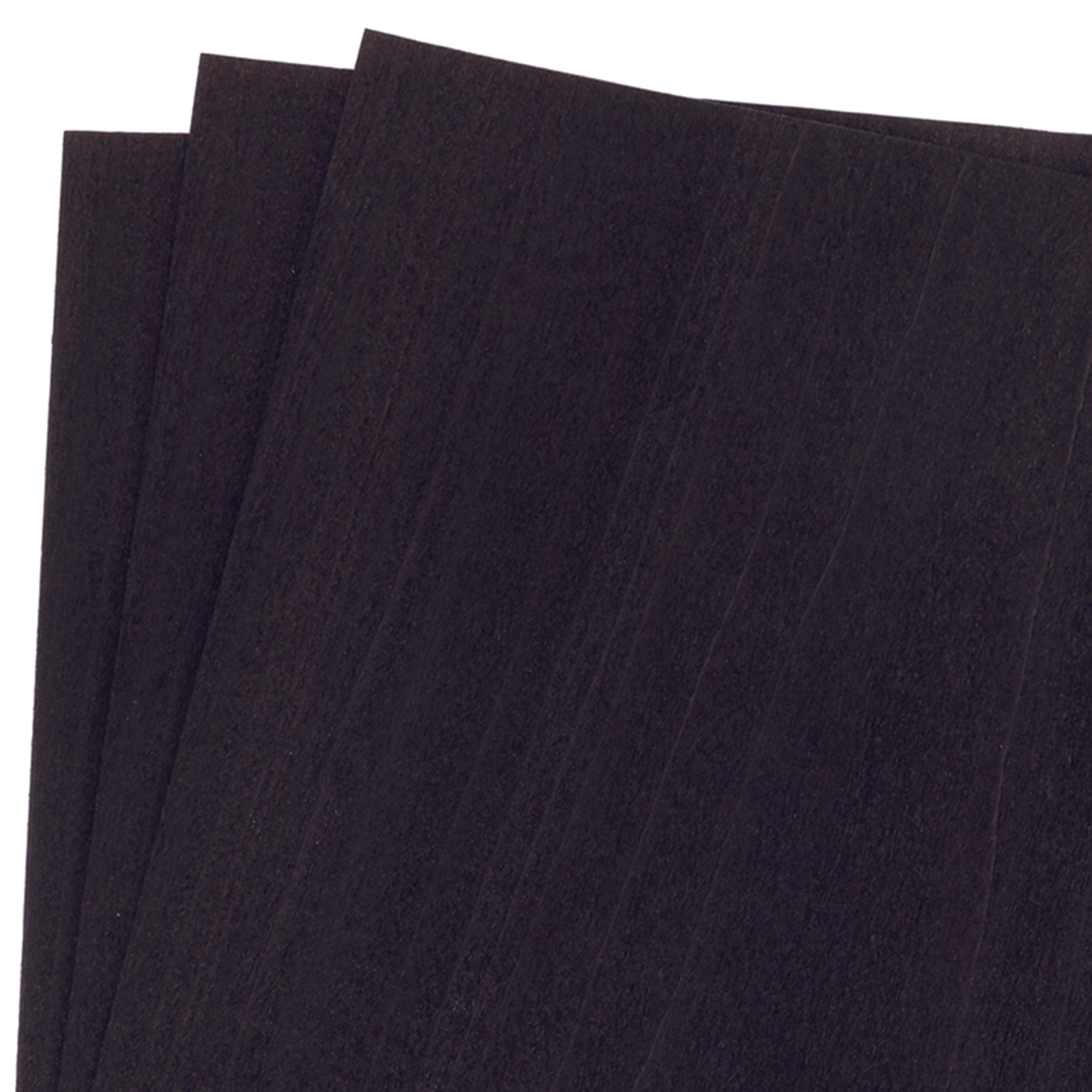 Dyed Wood Veneer Pack - 12" x 12" - Black - 3 Piece
