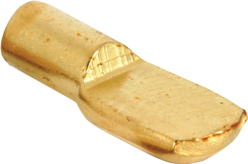 Prime-Line U 10165 Shelf Support Peg, Utility Hook, Specifications: 5 mm Dia x 5/16 in L Pin, Wall Mount, Brass, 25 lb