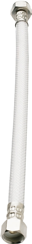 Plumb Pak EZ Series PP23846 Sink Supply Tube, 3/8 in Inlet, Flare Inlet, 1/2 in Outlet, FIP Outlet, 30 in L