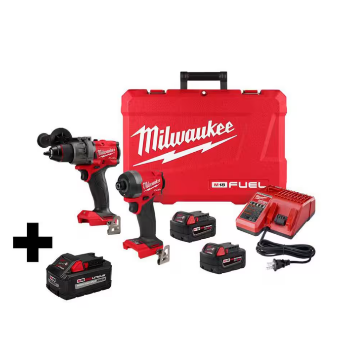 M18 FUEL 18-Volt Lithium-Ion Brushless Cordless Hammer Drill and Impact Driver Combo Kit with 8.0 Ah High Output Battery
