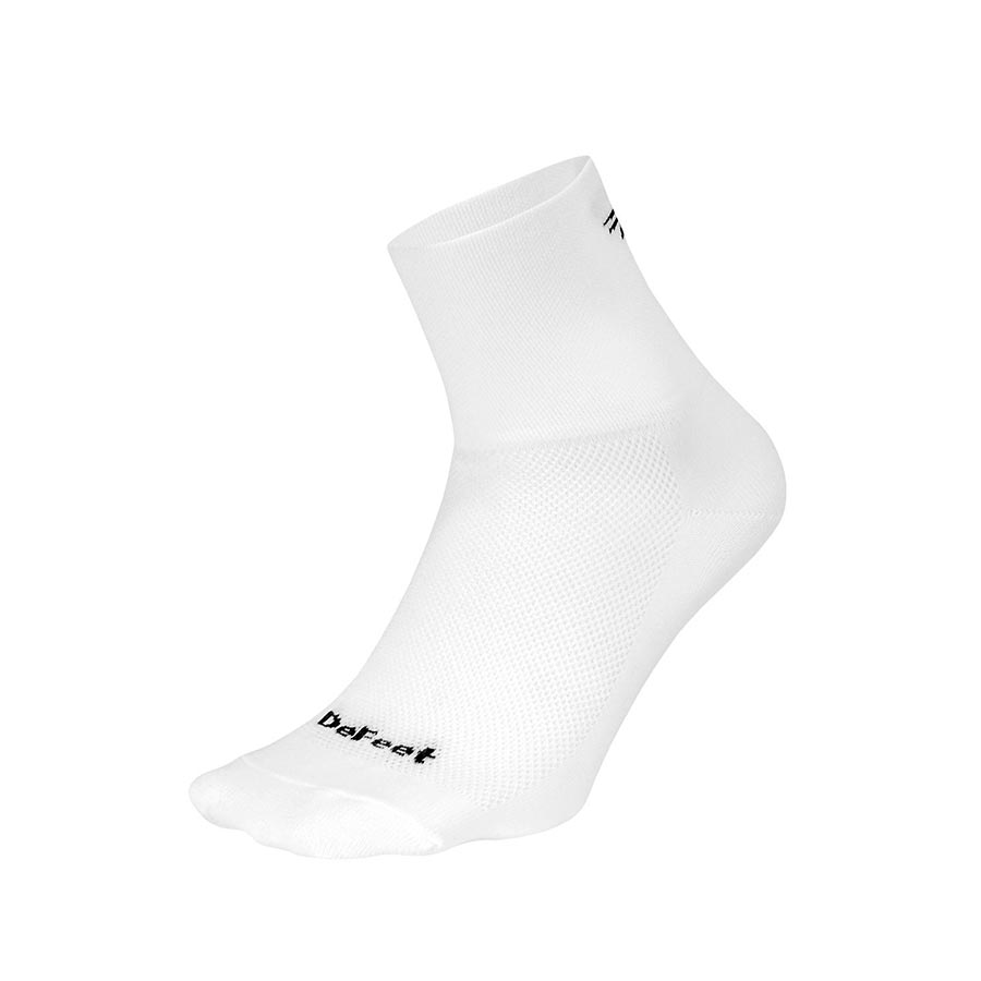 DeFeet Aireator 2-3" Cuff Socks, White, XL, Pair