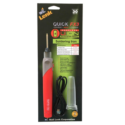 Wall Lenk Quick FX3 Lithium Ion Rechargeable Soldering Iron (Q30SI)