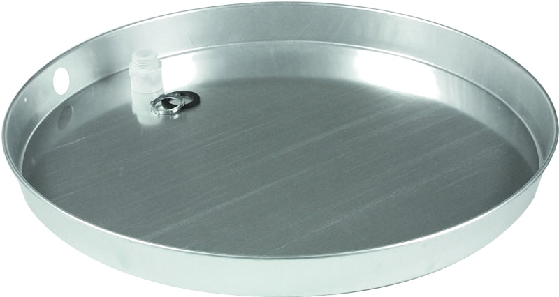 Camco USA 20800 Recyclable Drain Pan, Aluminum, For: Gas or Electric Water Heaters, 20 in ID x 2-1/4 in D