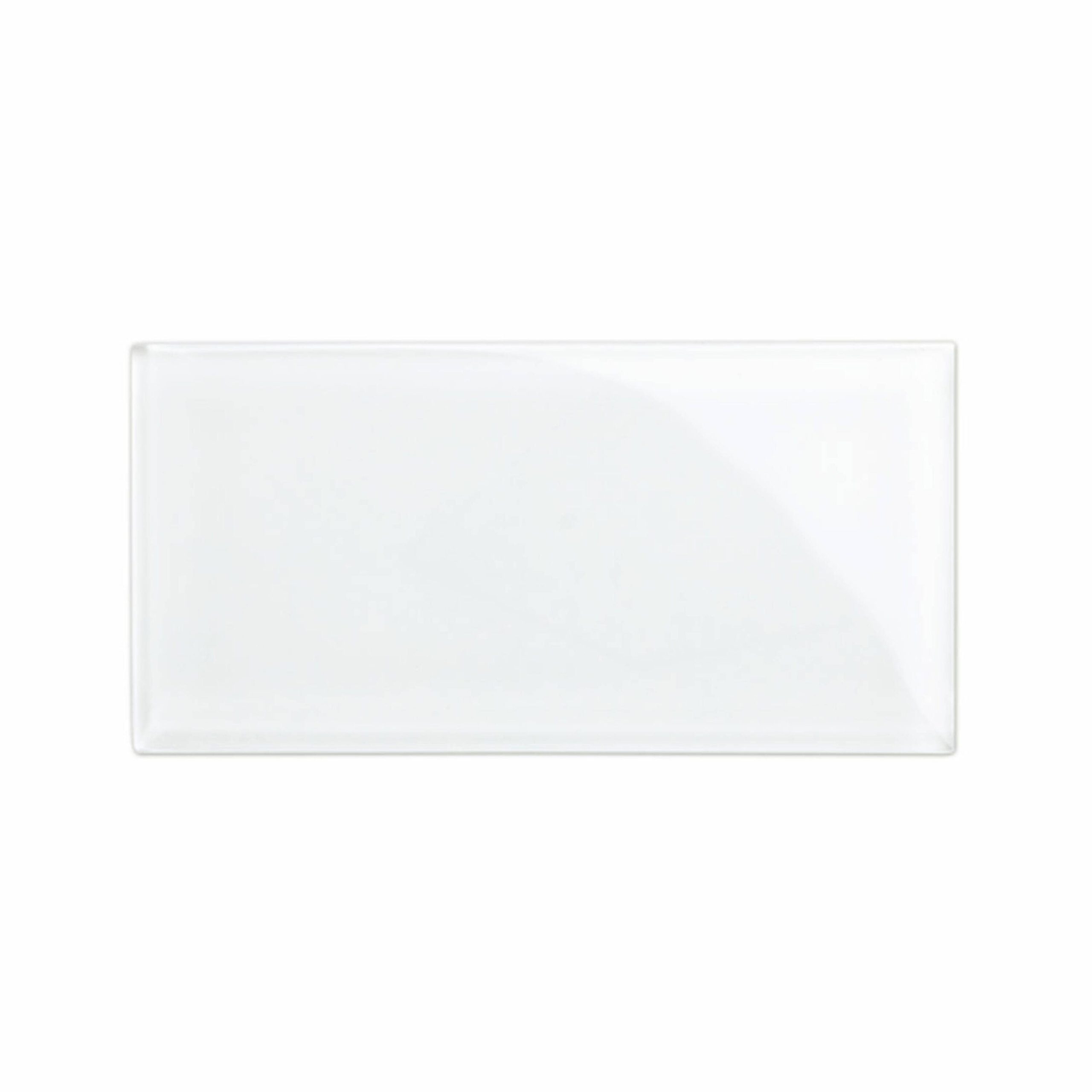 Giorbello (Sample) 3x6 glass subway tiles Bright White 3-in x 6-in Glossy Glass Brick Subway Wall Tile