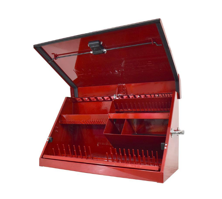 31 in. W x 16 in. D Portable Metallic Red Triangle Top Tool Chest for Sockets, Wrenches and Screwdrivers