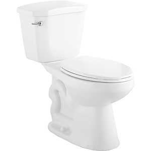 Craft + Main TT8295WL Two-Piece Toile, Elongated Bowl, 1.28 gpf Flush, 12 in Rough-In, 17 in H Rim, Vitreous China, Seat Included