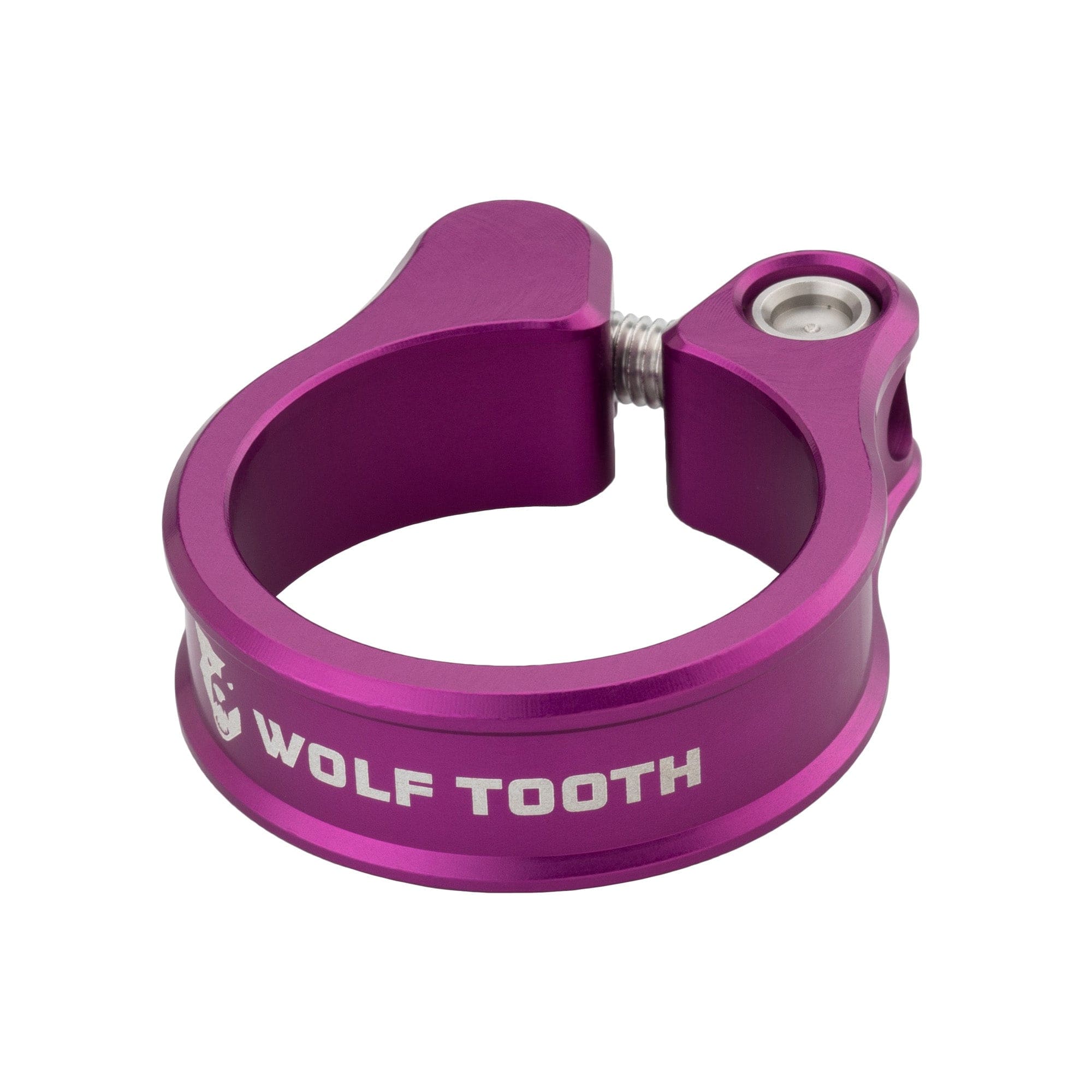 Wolf Tooth Seatpost Clamp - 38.6mm, M5 Stainless Bolt, Aluminum, Purple