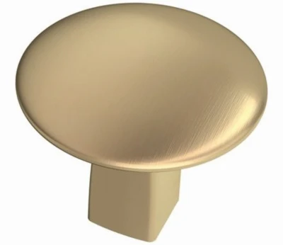 Riva Cabinet Knob In Golden Champagne Finish, 1 And 1 Quarter Inch Diameter
