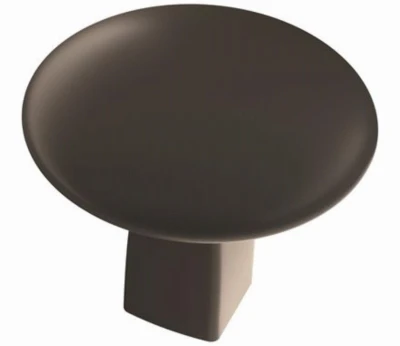 Riva Cabinet Knob Matte Black Finish 1 And 1 Quarter Inch Diameter