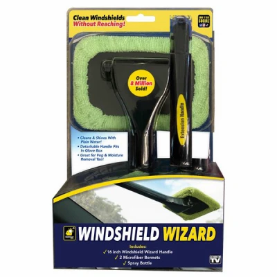 Windshield Wizard Cleaning Tool With Extendable Handle For Easy Reach