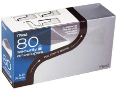 #6 Security Envelopes, 80-pk.