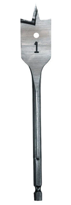 Wood Spade Drill Bit, 1 Inch Diameter By 6 Inch Length