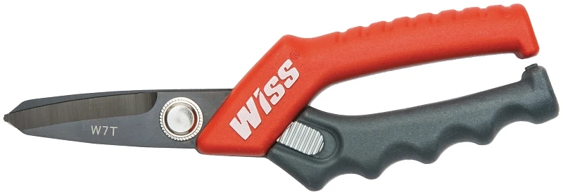 Wiss Tradesman Utility Shears With Spring-loaded Titanium Coated Blades, 7.5 Inches