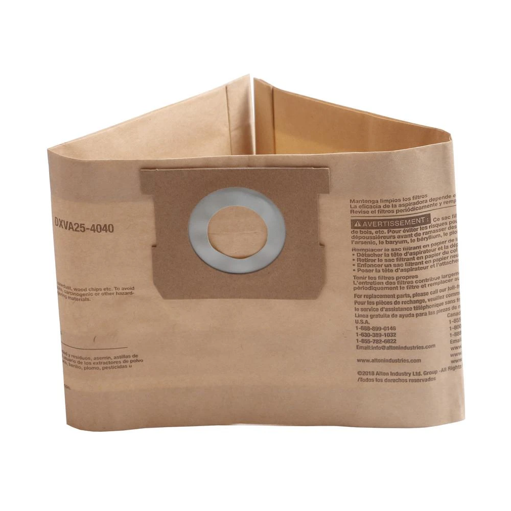 Dust Bags For 4 Gallon Wet/dry Vacs, 3-pk.
