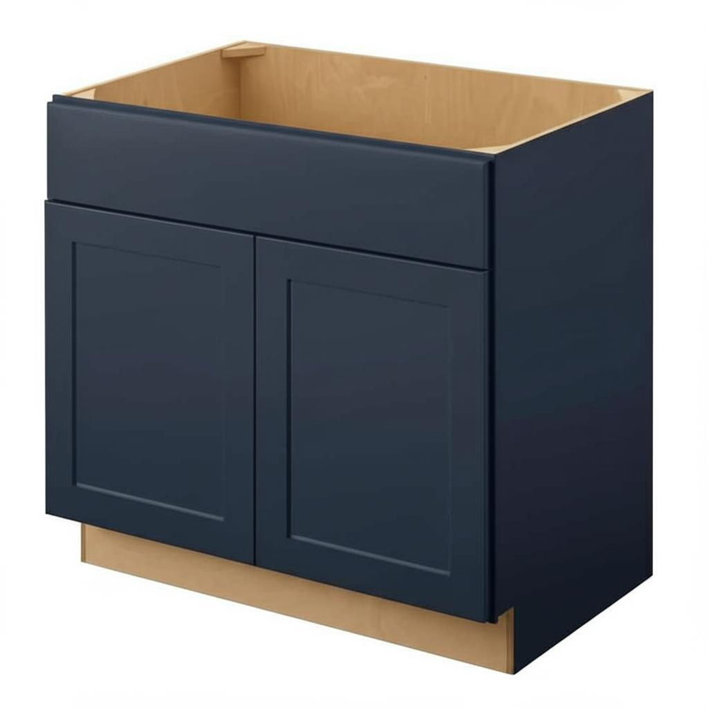 Hampton Bay Avondale 36" Ink Blue Shaker Sink Base Cabinet