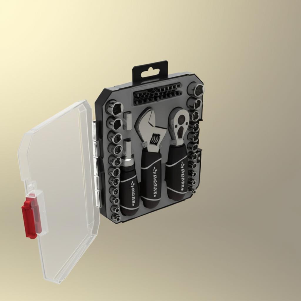 Husky 1/4 in. and 3/8 in. Stubby Ratchet and Socket Set (46-Piece) – Compact Chrome Hand Tool Kit