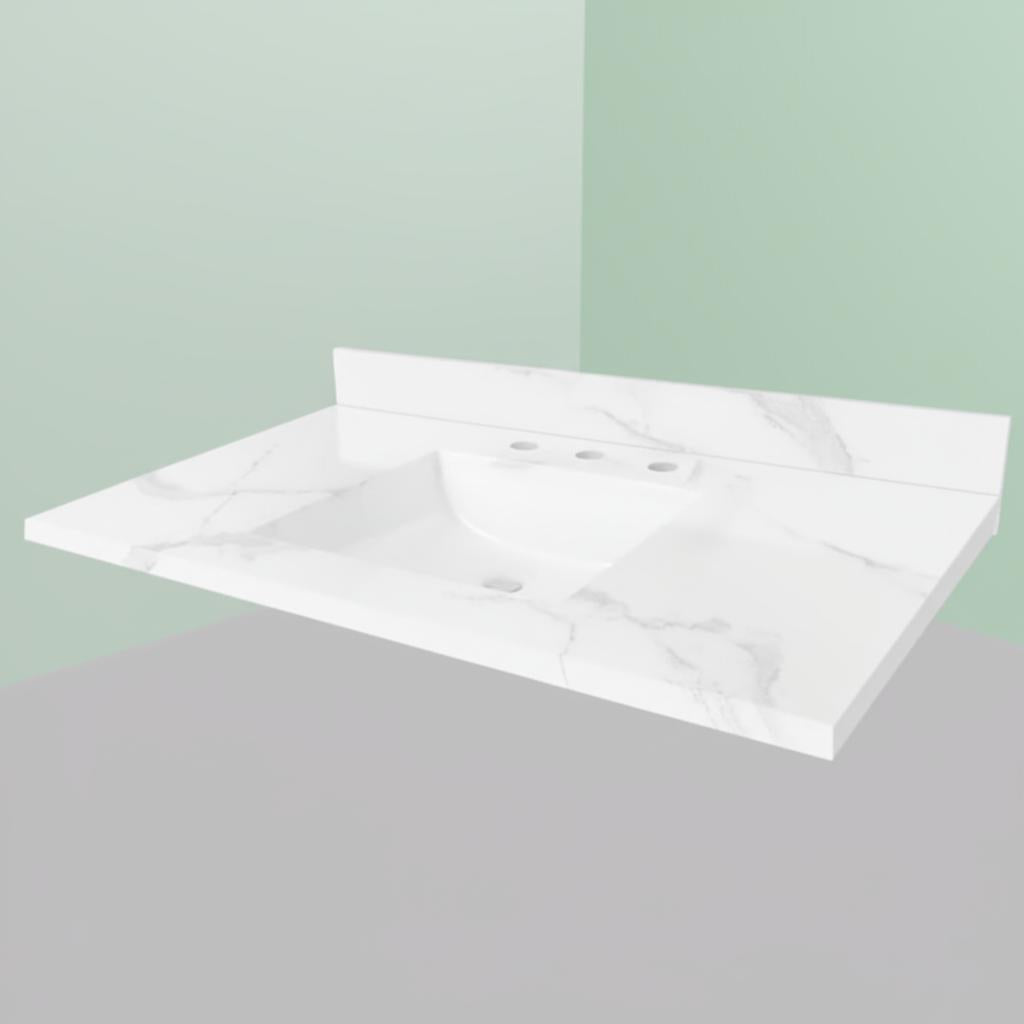 Home Decorators Collection 43" Engineered Stone Vanity Top - Calacatta White