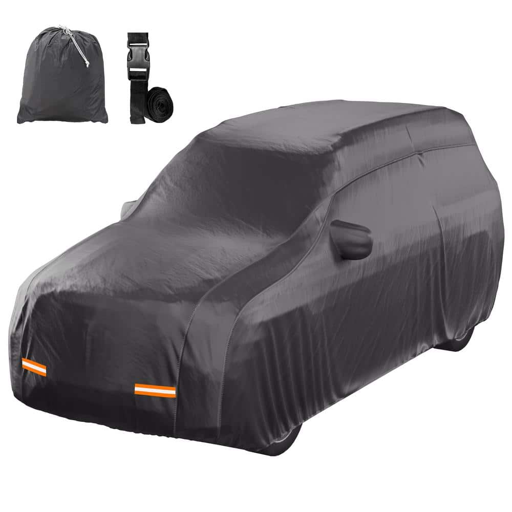 Mockins 200 in. x 75 in. x 75 in. Extra Thick Heavy-Duty SUV Waterproof Car Cover - 250 g PVC Cotton Lined - Black