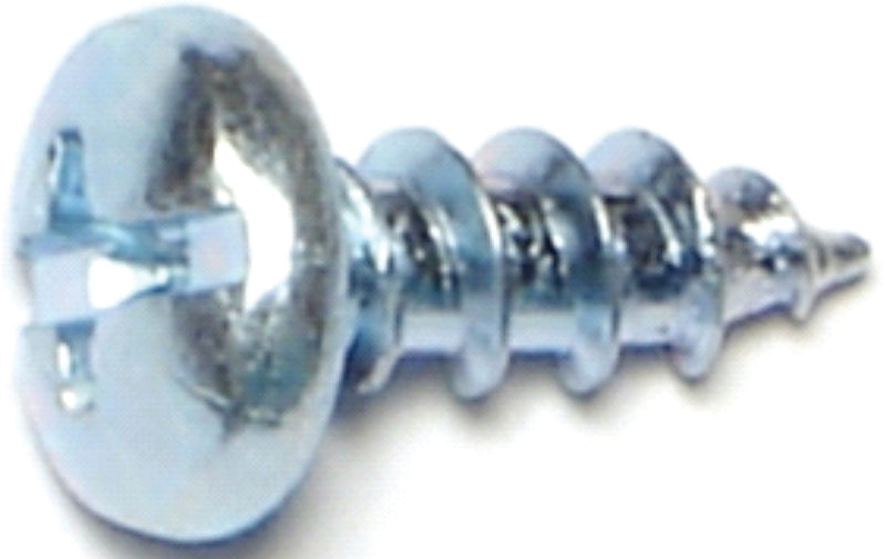 Midwest Fastener 03186 Screw, #10 Thread, Coarse Thread, Pan Head, Phillips, Slotted Drive, 1/2 in L Under Head