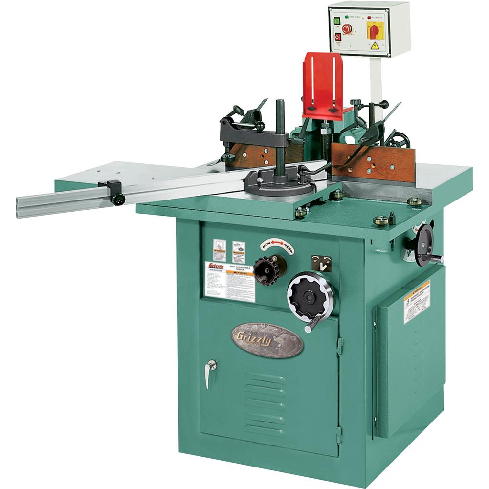 Grizzly G8622 - 5 HP Sliding Table Shaper with Tilting Spindle