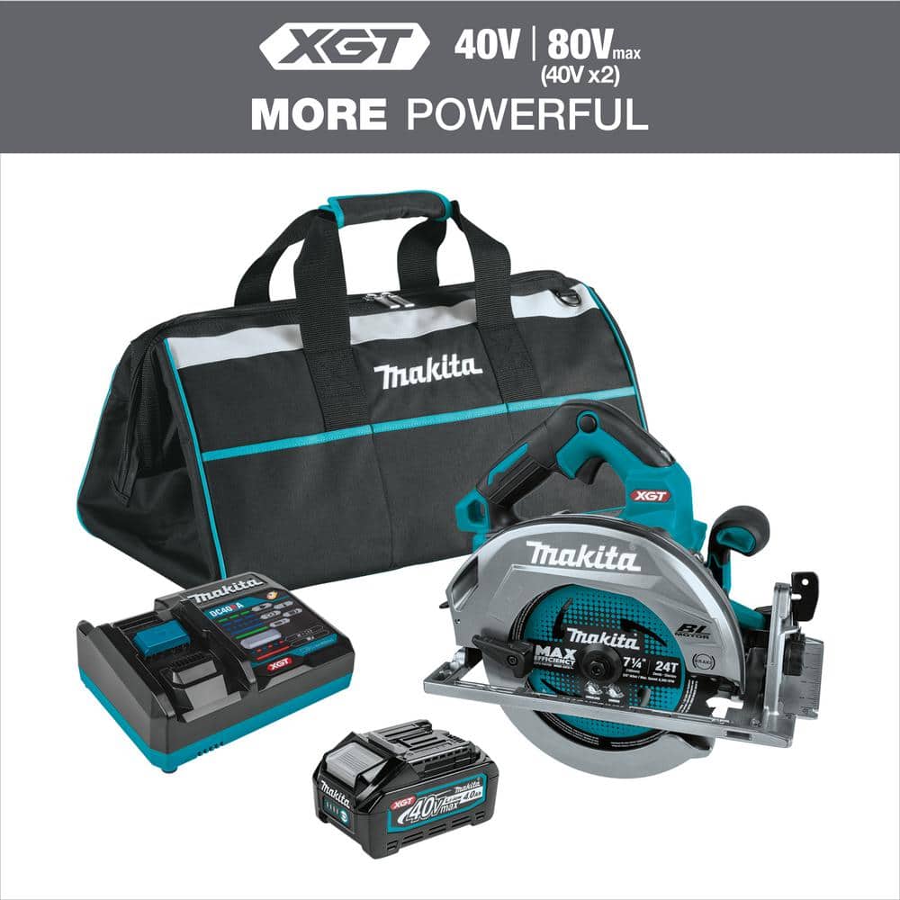 Makita 40V Max XGT Brushless Cordless 7-1/4 in. Circular Saw Kit, AWS Capable (4.0Ah)