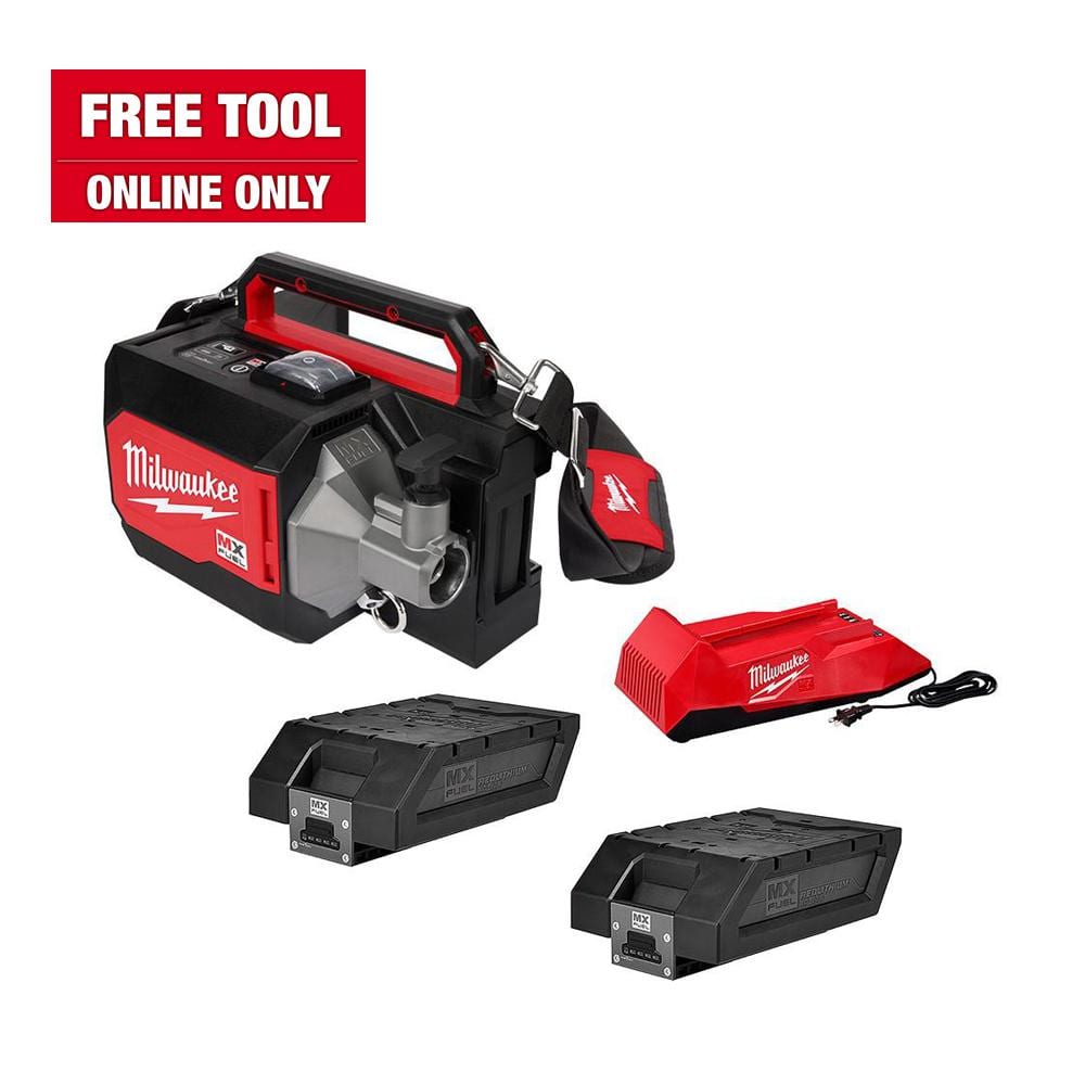 Milwaukee MX FUEL Lithium-Ion Cordless Briefcase Concrete Vibrator Kit with (2) Batteries and Charger
