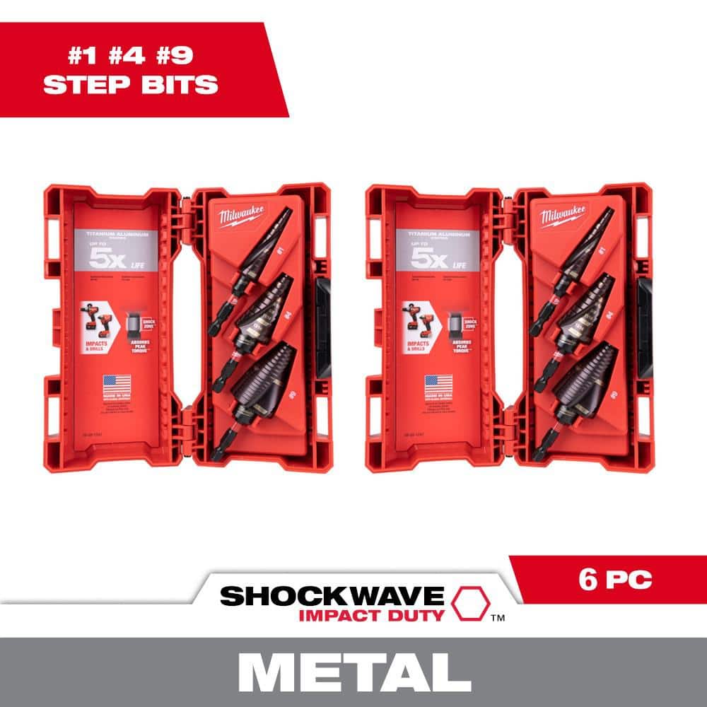 Milwaukee SHOCKWAVE Impact Duty Titanium Step Bit Kit (6-Piece)