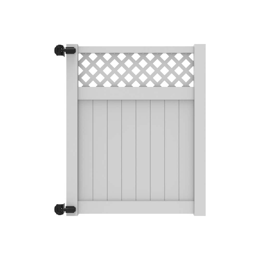 Barrette Outdoor Living Valley 5 ft. W x 6 ft. H White Vinyl Fence Gate