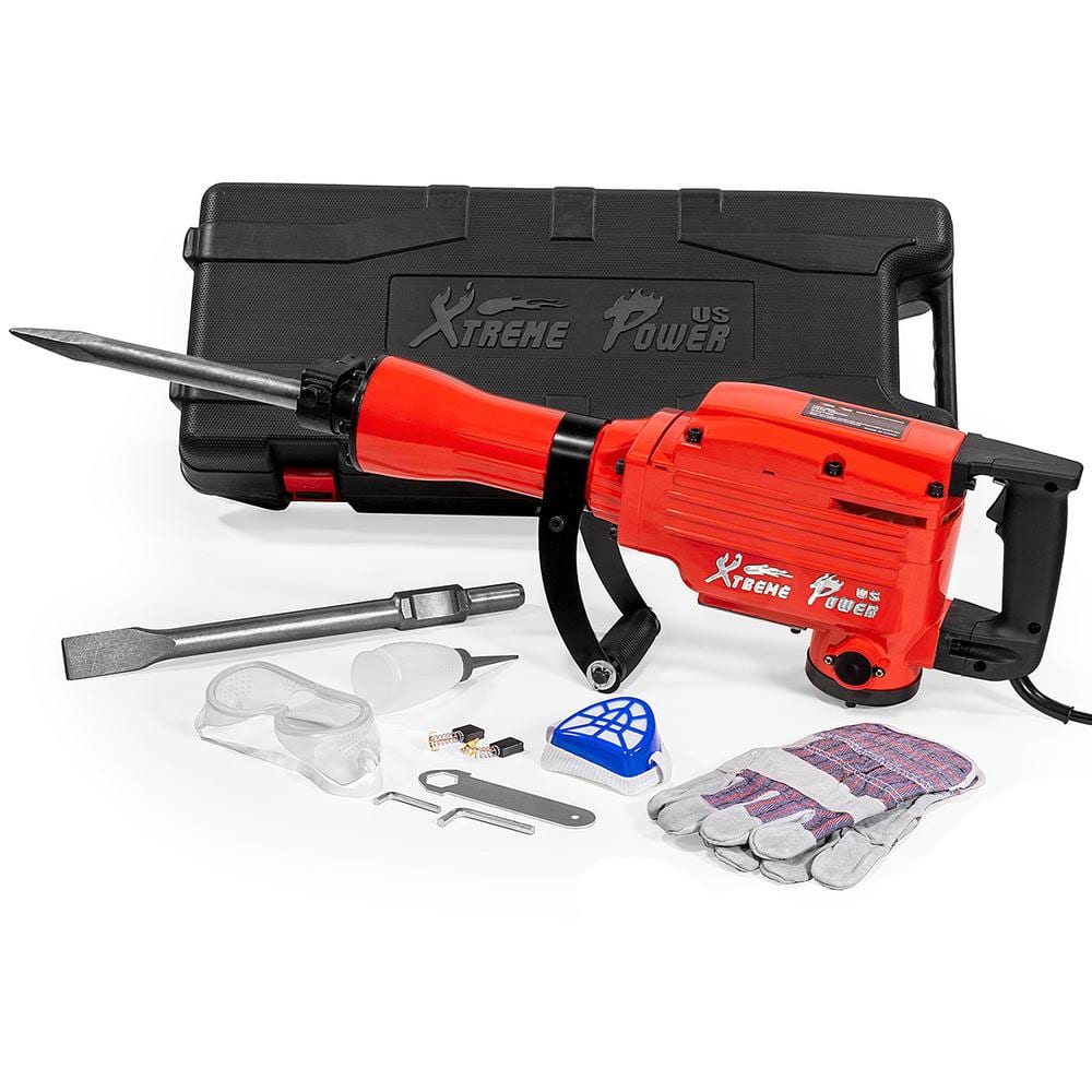 XtremepowerUS 2200-Watt 24 in. Heavy-Duty Electric Jackhammer Demolition Hammer Concrete Breaker Tool Kit